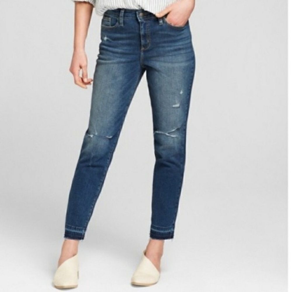 Universal Thread Dark Wash High Rise Straight Leg Jeans